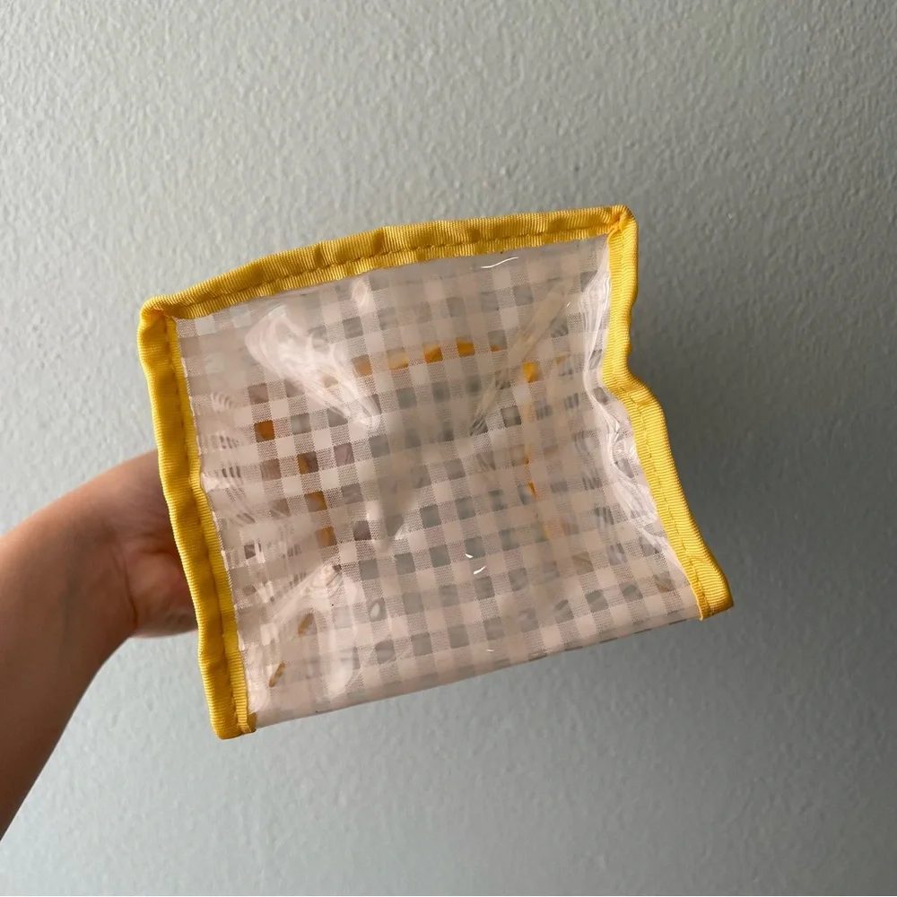 🌻 FREE w/ Purchase | Mary Kay | Clear Plaid Plastic Vinyl Bag